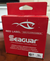 SEAGUAR Red Label 100% Fluorocarbon 6lb 200 yards Dia .007&quot; .185mm - £9.69 GBP
