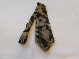 Henry Grethel Italian Silk Tie Neck neckwear 61&quot; Striped print Browns GUC - £14.08 GBP