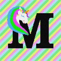 Pepita Needlepoint kit: Letter M Unicorn, 10&quot; x 10&quot; - $78.00+