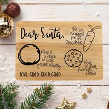 Personalized Santa Tray: Laser Engraved Bamboo Christmas Eve Board - $17.00
