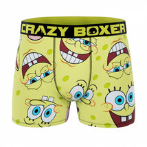 Crazy Boxers SpongeBob SquarePants Faces Boxer Briefs in Present Box Yellow - £17.31 GBP