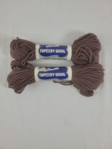 Bucilla Ever Match Brown Wool Yarn Tapestry #088 Virgin 40 Yd Skein Set of 2 Vtg - £7.95 GBP