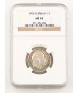 1908 Großbritannien Schilling Silbermünze MS-61 NGC Edward VII England K... - €624,43 EUR