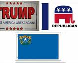 3x5 Trump White #2 &amp; Republican &amp; State of Nevada Wholesale Set Flag 3&#39;x5&#39; - £11.82 GBP