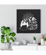 Find Yourself Framed Horizontal Poster: Inspirational Tent Mountain Wall... - £48.82 GBP+