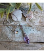 Pretty Lavender Crystal and Glass Pendulum - $18.95