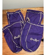 Crown Royal Extra Large Purple Drawstring Bags 10&quot; Big Size Lot of 4 - £6.95 GBP