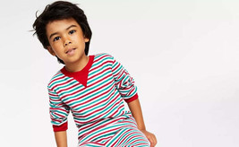 Kids Thermal Waffle Holiday Stripe Pajama Top - £8.35 GBP