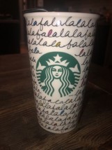 Starbucks Fa La La Holiday 2011 Travel Tumbler Coffee Mug 12 Oz. Ceramic... - £10.11 GBP