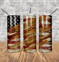 Distressed Torn American Flag US Constitution Patriot Party Stainless St... - £23.66 GBP+