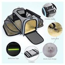 Pet Travel Haven: Expandable And Reflective Cat Carrier For Safe And Comfortable - £58.93 GBP