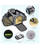 Pet Travel Haven: Expandable And Reflective Cat Carrier For Safe And Com... - £59.03 GBP