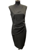 Nvsco sleeveless ruched cotton stretch dress BLACK - $4,100.22 MXN