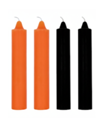 Halloween Jumbo Unscented Candles, 10 Orange & 10 Black, 9" Tall x 1.5" Wide - $23.75