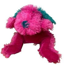 A Makt Company Hot Pink Puppy Plush Blue Ears and Tail 16 inches - £7.38 GBP