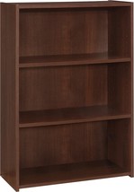 Monarch Specialties I BOOKCASE-36 H/Cherry with 3 Shelves Bookcase, Red - £112.70 GBP