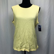 Karen Scott  100% Cotton Yellow Tank Top Large New With Tag - $13.06