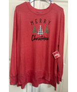 Holiday Time 3X Womens Christmas Trees Long Sleeve Shirt NEW - $16.29 CAD