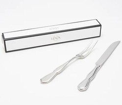 Lenox 18/10 Stainless Steel 2-pc Knife and Fork Carving Set with Gift Box Tavish - £18.65 GBP