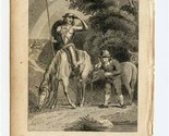 Don Quixote&#39;s Copper Plate Engraving 1792 Finding Mambrino&#39;s Helmet - $87.12