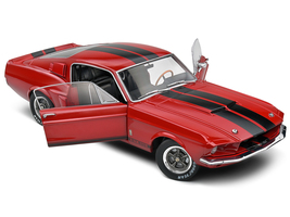 1967 Shelby GT500 Burgundy Red with Black Stripes 1/18 Diecast Model Car by Soli - £63.11 GBP