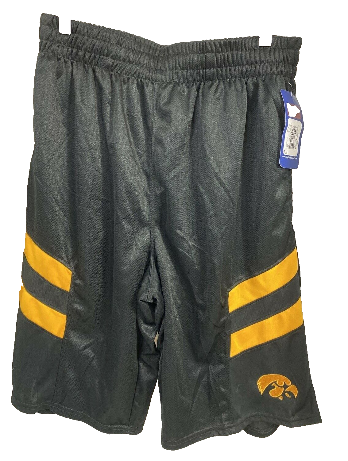 ProEdge Men&#39;s Athletic Shorts Black with Yellow Sz M 32-34 NWT - $8.54