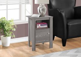 Grey Laminate Transitional Accent Side End Table Nightstand Storage - $73.99