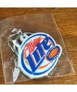 Miller Lite Beer Advertising Promotional Rubber Key Chain  – 1 and 7/8th... - £6.13 GBP