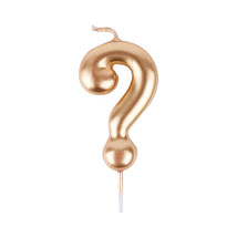 Gold Birthday Candles for Cake, Premium Glitter question mark Number Can... - $21.24