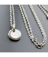 SILPADA &#39;CAPTION THIS&#39; 925 STERLING SILVER 9 MM DISC PENDANT 18&quot; NECKLACE - $66.83 CAD
