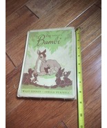 Walt Disney&#39;s Bambi retold by Idella Purnell 1944 First Edition HC Vinta... - $12.86