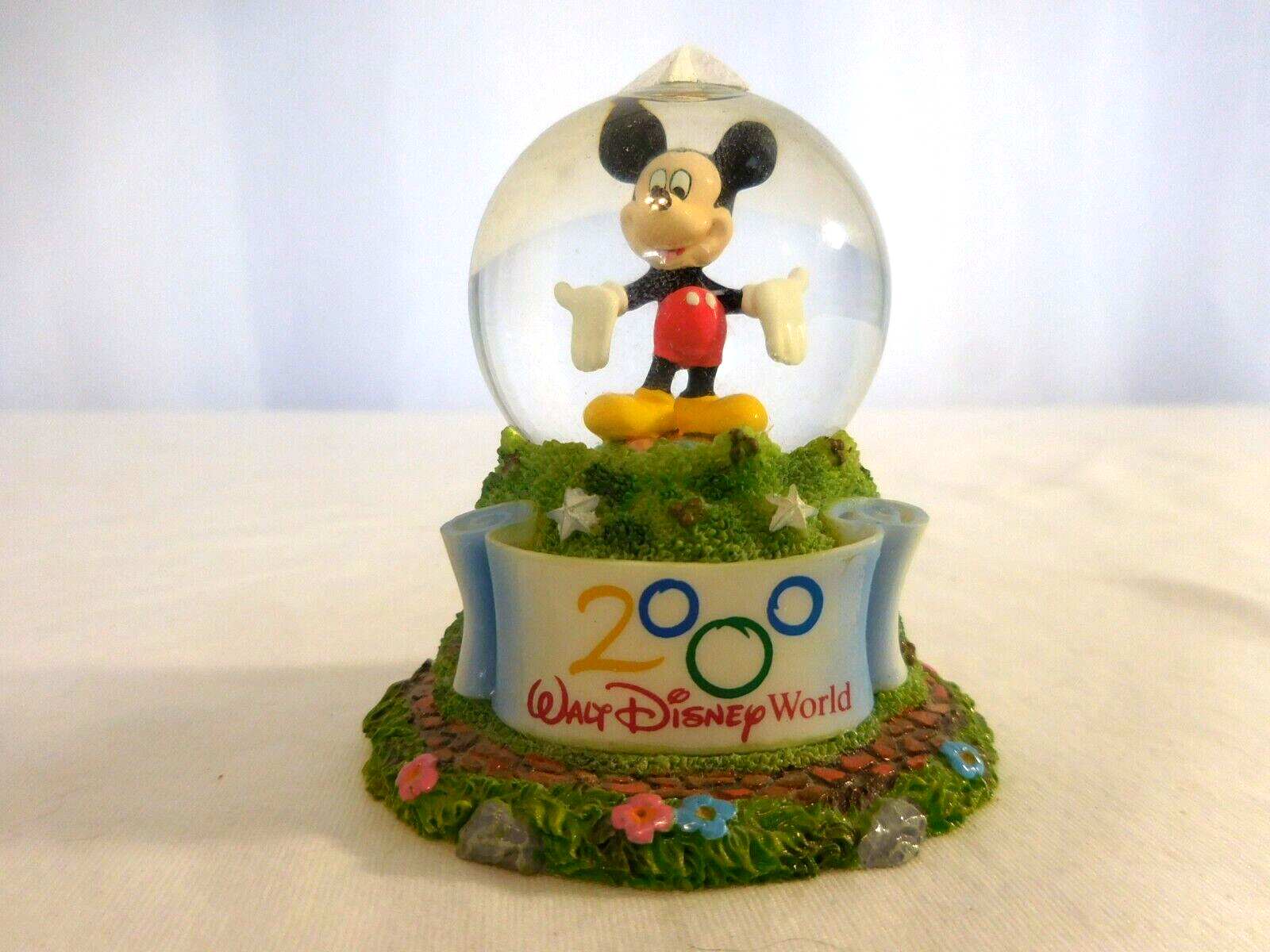 Walt Disney World 2000 Millennium Mickey Mouse 3&quot; Snow Globe Mini Water ... - $9.90