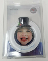 Hallmark Snowman Magnetic Photo Frame Hat Snow Much Fun Refrigerator Vintage - £11.18 GBP