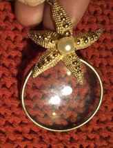 Vintage &quot;Accessocraft Nyc&quot; Magnifying Glass Starfish Necklace - £16.04 GBP