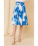 Self Buckle Belt Printed Skirt - $14.00