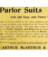Arthur McArthur Parlor Furniture 1894 Advertisement Victorian Home ADBN1n - $19.99