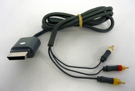 Microsoft Xbox 360 Composite AV Cable Official OEM Audio Video Gray Accessory - £2.94 GBP
