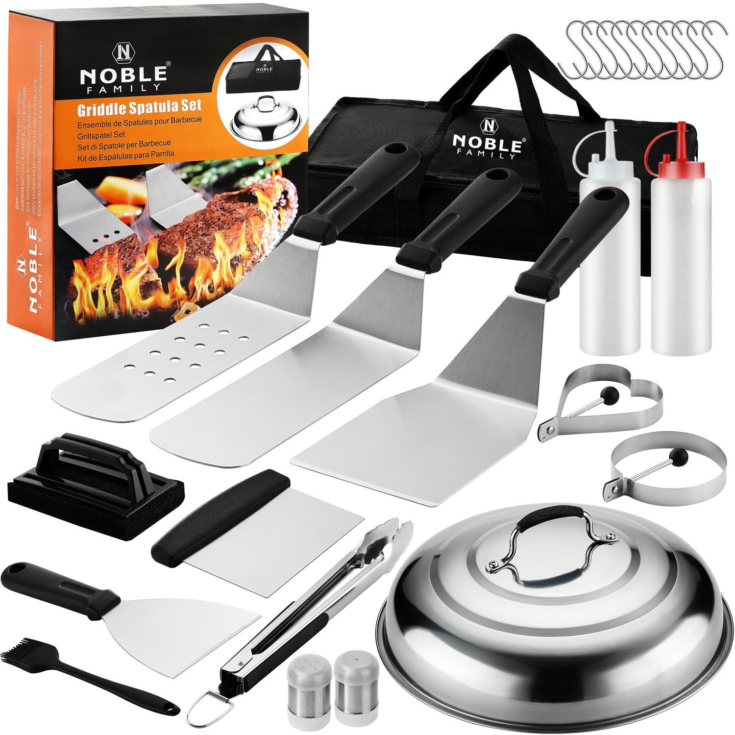 26 Pcs Bbq Griddle Accessories Kit, Griddle Tools Set For Blackstone And Camp, P