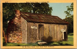 Mark Twain Cabin On Jackass Hill Postcard Unposted - £7.51 GBP