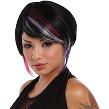 New Rave Wig -  Black/Pink -  Adult Wig - Costume Accessory - One Size - £12.26 GBP