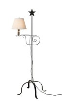 Wrought Iron Star Top Adjustable Floor Lamp with Shade - £119.03 GBP