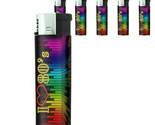 80&#39;s Theme D1 Lighters Set of 5 Electronic Refillable Butane I Love 80&#39;s - $15.79