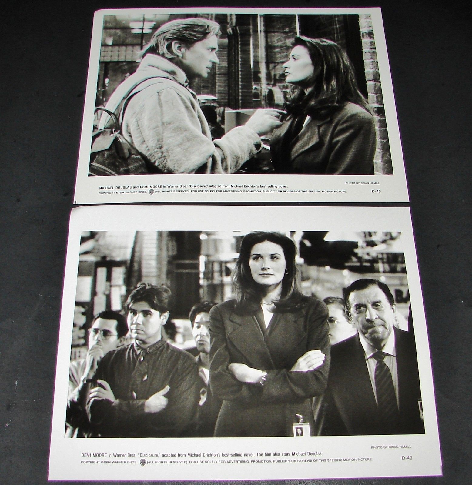 2 1994 DISCLOSURE Barry Levinson Movie Press Photos Demi Moore Michael D... - $9.95
