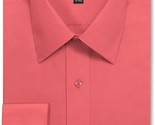 Allsense Men&#39;s Classic Long Sleeve Regular Fit Coral Button Up Dress Shirts - £16.77 GBP