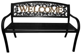 Black And Gold Welcome Bench Leigh Country Tx 94108. - £136.63 GBP