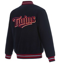 MLB Minnesota Twins  JH  Design Wool Reversible Jacket  Navy Embroidered Logos - $179.99