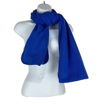 Women&#39;s Blue Fleece Scarf 100% Polyester - £7.44 GBP