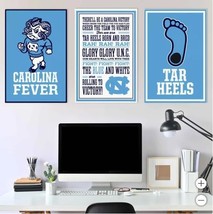 North Carolina Tar Heels Wall Art Blue White NCAA 3-Piece Adhesive Canvas - $79.99