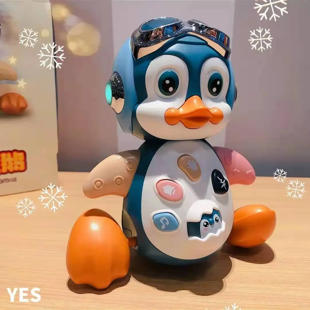 Electronic Pets Toys Months Baby Crawl Toy Crawling Penguin with Light Music - £21.09 GBP+