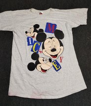 Vintage Mickey Mouse Unlimited T Shirt Adult Gray XL Crew Neck Disney 90... - $27.77